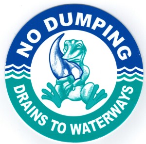 No Dumping, Drains to Waterways